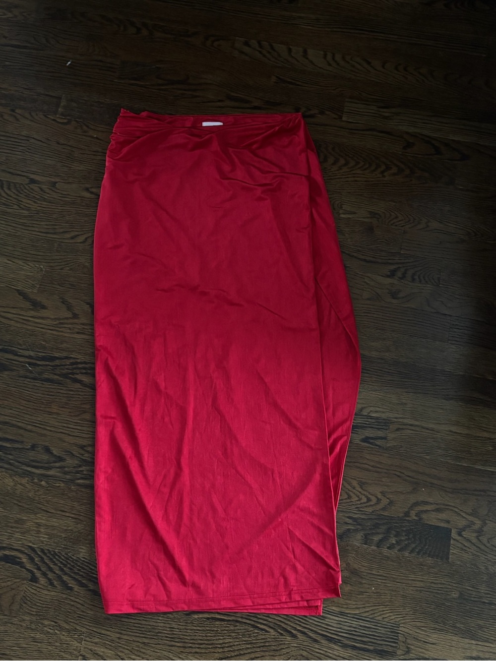 Revolve superdown red long skirt with a slit